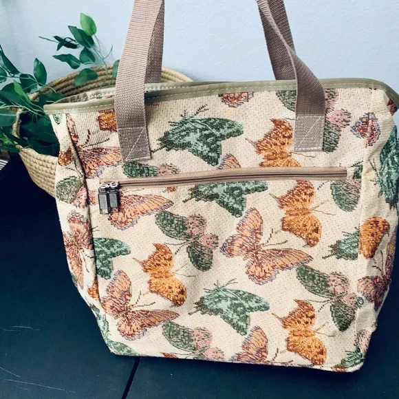 Vintage butterfly tote - Picture 2 of 3